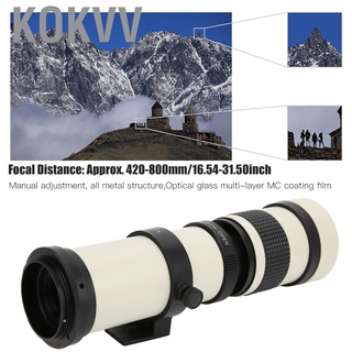 Kokvv Lente Telescópio Manual Foco Para Canon Ef 420-800mm Abertura F / 8.3-16 (8)