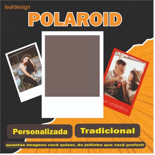 Foto Polaroid Personalizada | Presente Criativo | Escolha a cor, a legenda, e o formato