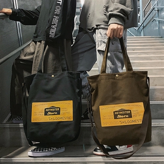 Ulzzang Korean Fashion Canvas Men Tote Bag Handbag Shoulder Bag Sling Bag Crossbody Bag for Men Birthday Gift