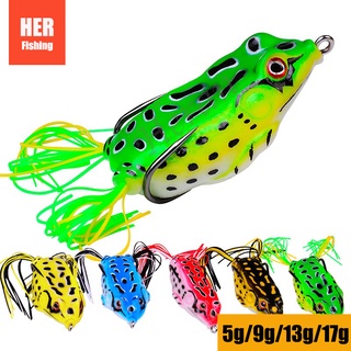 Iscas Artificiais Pesca 8 Colors New Thunder Frog Fishing Lure 1PC Soft Bait Fake Bait Double Beard Double Hook