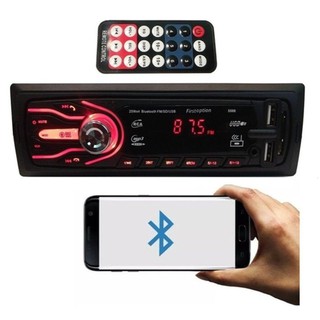 Auto Radio Automotivo MP3 Bluetooth 2 USB com Controle 5566SE 7 cores (3)