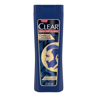 Shampoo Cabelo & Barba Clear Men Anticaspa 200ml - Ação Tripla