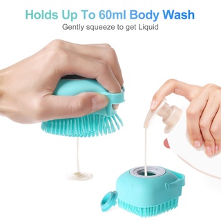 Silicone Body Brush With Dispenser Soap for Adult Pet Children/Pet Bath Massage Brush (1)