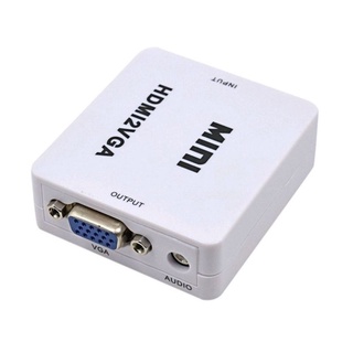 Mini Adaptador Conversor HDMI para VGA Hd Pc Monitor Com Áudio Som