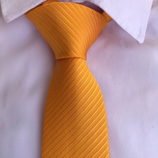 Gravata Amarela Semi Slim Listrada