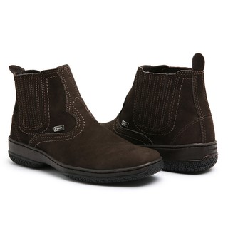 Botina Masculina bota country couro legitimo conforto solado costurado 4ssss calçados (2)