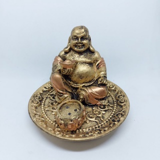 Incensario Buda Chinês Dourado para 3 Incensos (6)