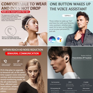 A6S TWS Wireless Bluetooth Headphones Wireless Earphone Stereo Headset Mini Earbuds Noise Cancelling for Android iphone (2)