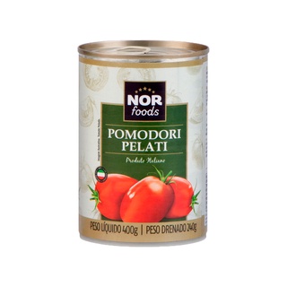 Pomodori Pelati Tomate Pelado 400g - Nor Foods - Importado