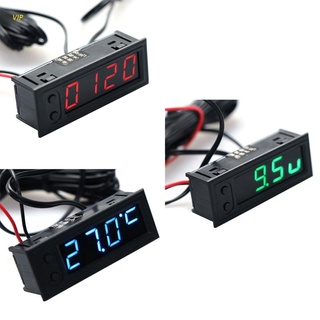 Vip Diy Multifunções Relógio De Temperatura Do Carro Monitor De Tensão Da Bateria Voltímetro Dc 12 V (1)