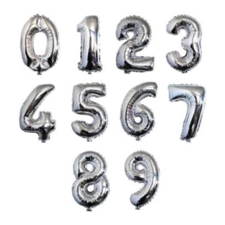 Balão bexiga numérico, número zero 0 a 10 balão para festa numeros aniversários metalizado(1 unidade) 40 cm