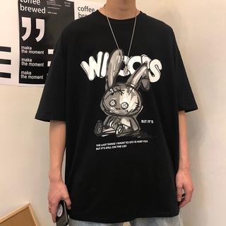 【Hyperionhi1】Camiseta Masculina Oversized Streetwear Hip Hop Folgada Moda Coreana Manga Curta
