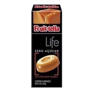 Bala Premium Fruit-Tella Life Caramelo Zero açúcar