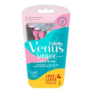 Prestobarba Feminino Venus Gillette Sensitive Leve 4 Pague 3 Aparelho de Depilar