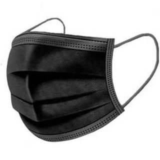 Mascara descartavel tripla camada de proteção com filtro cx com 50un preta (1)