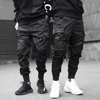 [ASBR] Ribbons Harem Joggers Men Cargo Pants Streetwear Hip Hop Pockets Track Pant (9)