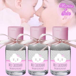 50 Mini Álc. Perfumado Lembrancinha Maternidade Cha Bebe (Não é Personalizado)