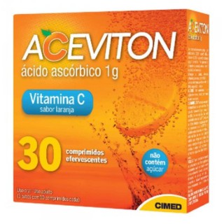 Aceviton Vitamina C Cimed 1g 30 Cpr Efervescentes