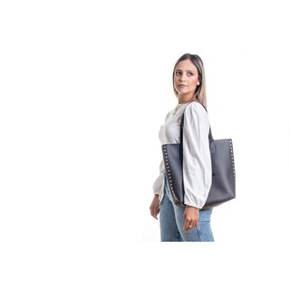 bolsa sacola preta feminina couro ecológico super promoção tempo limitado