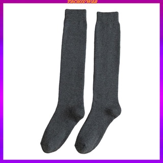 1 Pair Mens Knee High Long Socks Thick Warm High-Tube Breathable Soft for Winter Sports (5)