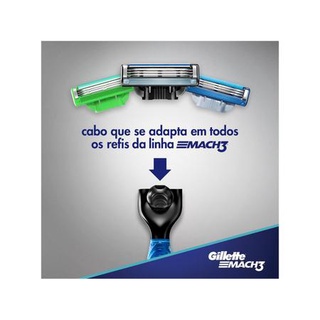 Kit Aparelho Acqua Grip Gillette Mach3 Com 3 Cartuchos + Gel (6)