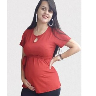 Blusa Feminina para Gravida em cor lisa para Gestantes/ Maternidade/