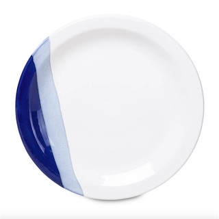 Jogo 6 Pratos Raso Jantar Em Porcelana Ceramica Branco e Colorido P/ Buffet E Restaurante 25 cm - Prato Refeição Self Serveci (1)