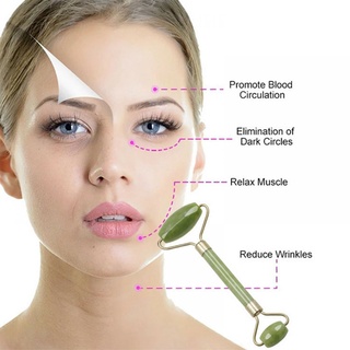Rolo Massageador Pedra De Jade Massagem Facial Anti Rugas