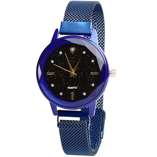 Relógio de Pulso Feminino Céu estrelado Luxo - Magnético - Barato - Promoção(Azul,Rose,Roxo,Vermelho,Preto,Prata e Dourado)