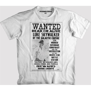 Camiseta STAR WARS – CARTAZ LUKE SKYWALKER WANTED – GEEK - NERD