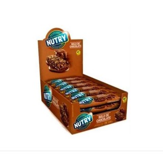 Barra de Cereais Bolo de Chocolate Com 24 unidades de 22g - Nutry