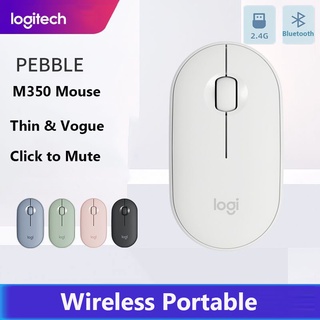 Logitech M350 Pebble Wireless Mouse with Bluetooth 2.4G Silent for Computer