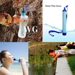 Wg Purificador De Água Portátil Para Acampamento / Caminhada / Emergência / Sobrevivência / Filtro De Água @ My