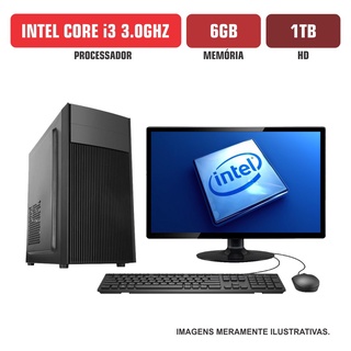 Computador Flex Computer Intel Core i3 6Gb HD 1Tb Monitor 19"