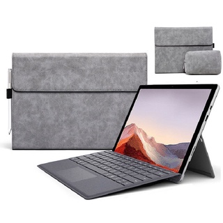 Casos Tablet PU Leather Flip Sleeve Charger Bag Dobrável Stand Titular Capa Protetora Para Microsoft Surface Pro 7 + 6 5