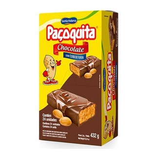 Paçoca Coberta Com Chocolate Paçoquita 18gr C/24un