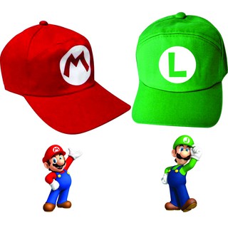 2 Bonés Estampado Super Mario E Luigi Adulto Ou Infantil