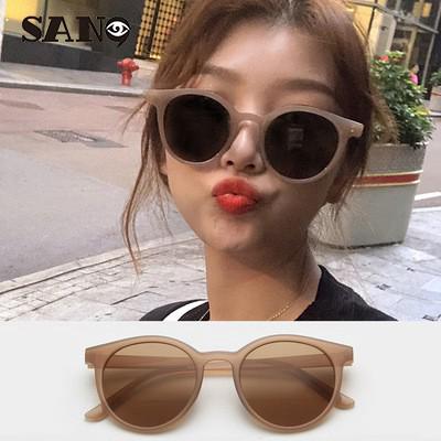 Korean Women Cat Eye Sunglasses Fashion Round Frame Sunglasses (2)