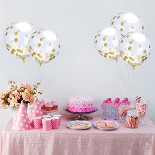 5pçs Balão De Látex Dourado Rosa De 12 Polegadas Para Aniversário/Casamento/Decoração De Festa (2)