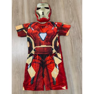 Fantasia Homem de Ferro Vingadores Infantil com Máscara 2 a 7 anos
