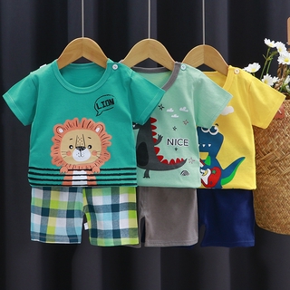 Infantil Verão De Algodão Recém-Nascidos Mangas Curtas Roupas Ternos Tops + Calças Conjuntos De Bebê Da Criança Do Menino Crianças Menina Outfits