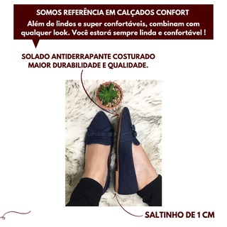 Sapato Sapatilha Mocassim Feminina Sandália Rasteirinha Social Casual Preto Bico Fino Moda (6)