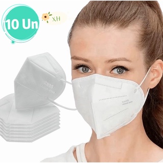 Kit 10 Máscaras Kn95 Proteção Respiratória 5 Camadas de proteção (1)