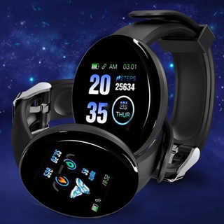 （In stock）D18 Smart Watch Redondo à Prova d’Água com Rastreador Fitness / Smartwatch com Bluetooth Masculino