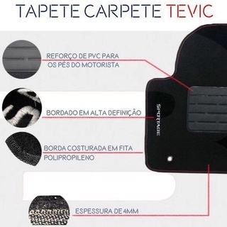 Jogo de Tapete Meriva 03 A 2011 (5 peças) Carpete Confort Bordado (4)