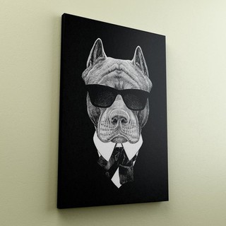 Quadro Decorativo A4 Animais Cachorro Pitbull