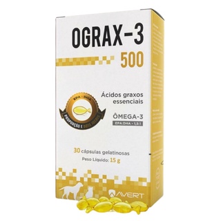 Ograx 500 mg Omega-3 Avert Para Cães E Gatos