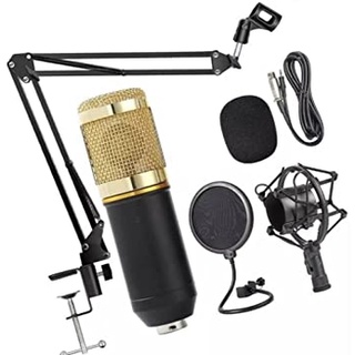 Kit Microfone Estúdio BM800 + Pop Filter + Aranha + Braço Articulado (1)