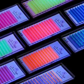 Cílios Postiços Brilho No UV Neon Fluorescente Brilhante Colorido