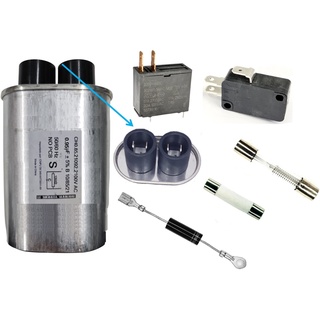 kit capacitor microondas 0,95uf + 2 fusivel + rele + chave + diodo (1)